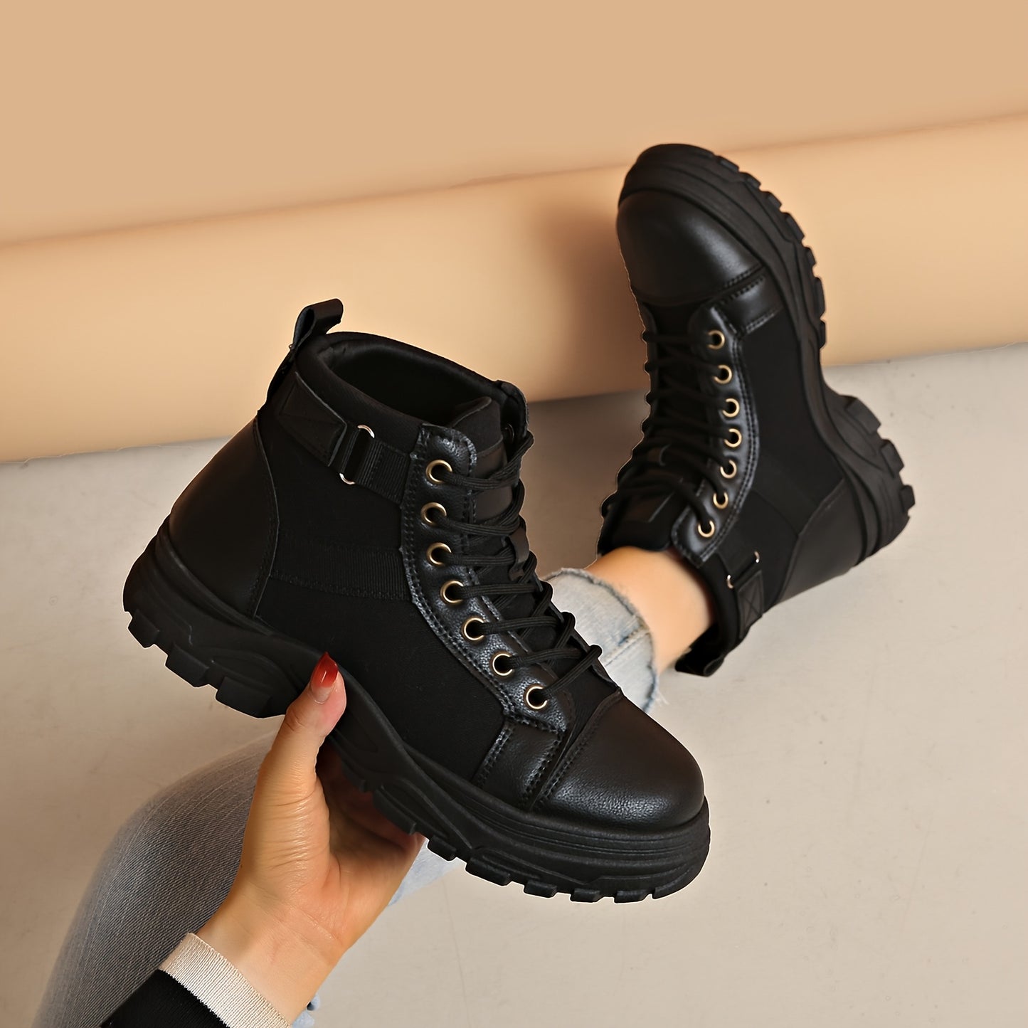 Whiskers Breathable Sneakers Womens Lace Up High Top Casual