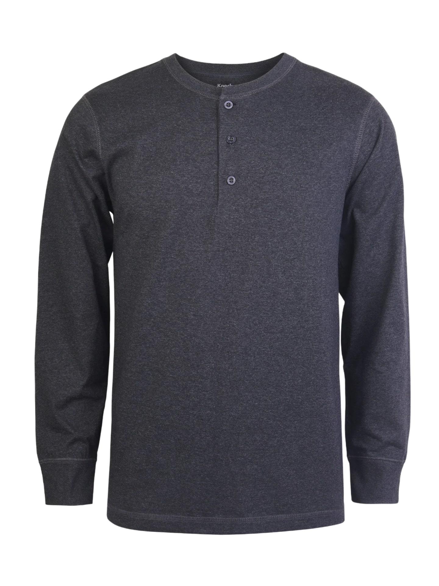 Mangodeal 2 Pack Mens Henley Long Sleeve Cotton Shirts