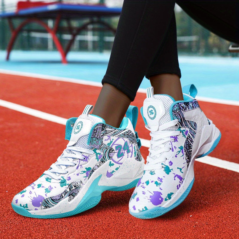 Whiskers Graffiti Basketball Sneakers Women Lightweight