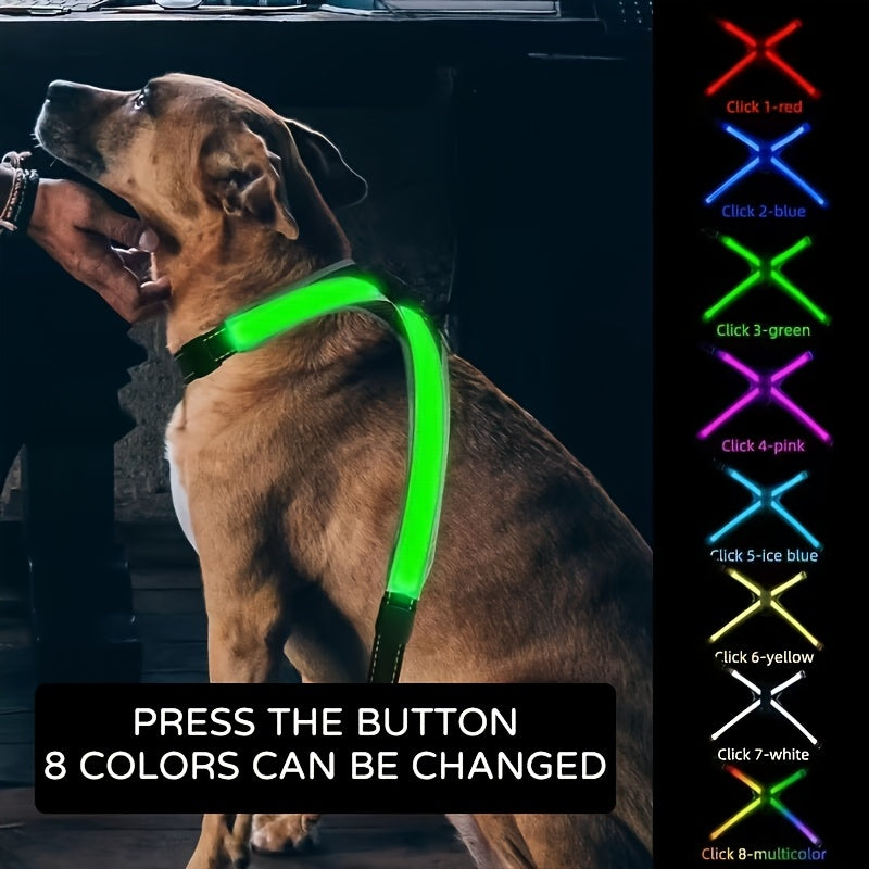 Pet LED Vest Rechargeable Nighttime Visibility For Dogs