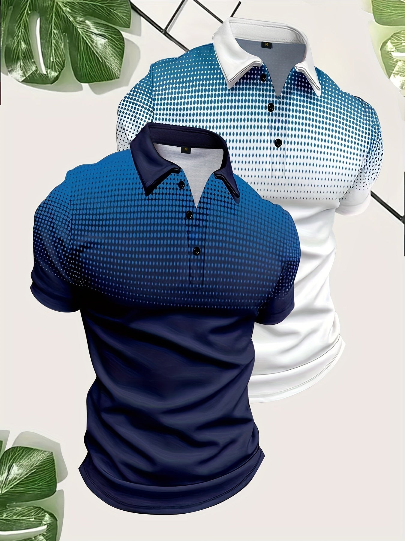 Whiskers Workouts And Wears Mens Lapel Gradient Golf Shirt