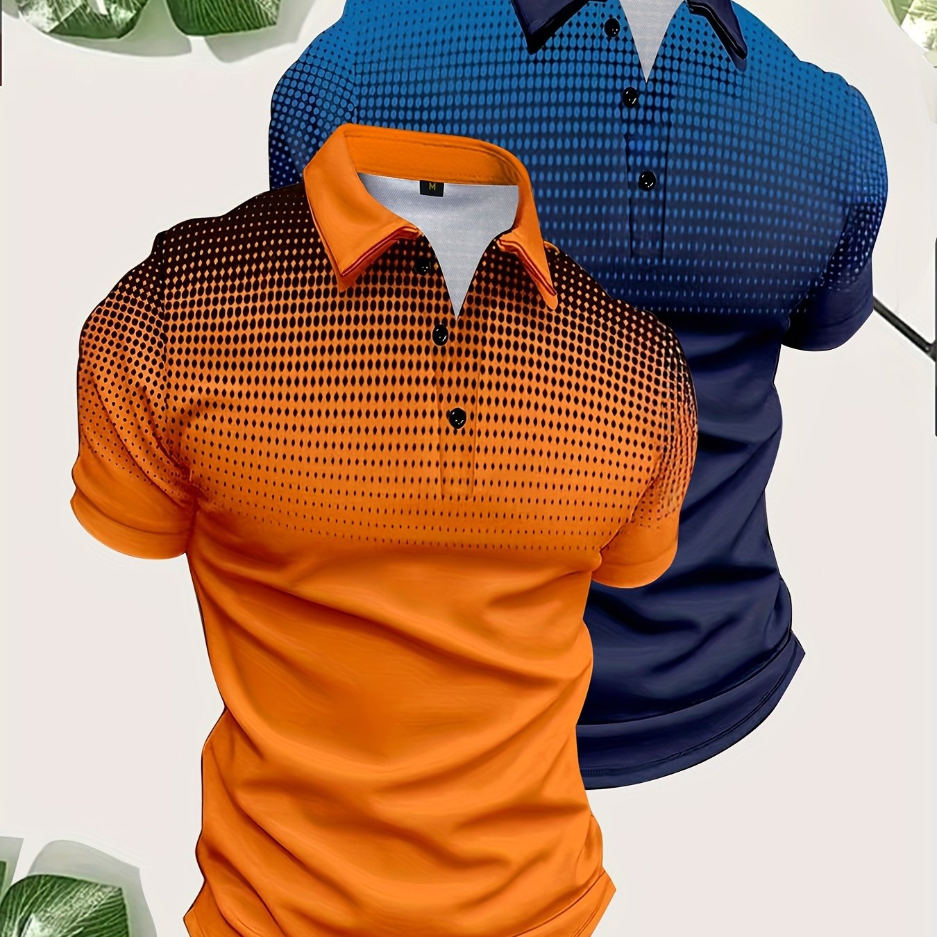 Whiskers Workouts And Wears Mens Lapel Gradient Golf Shirt
