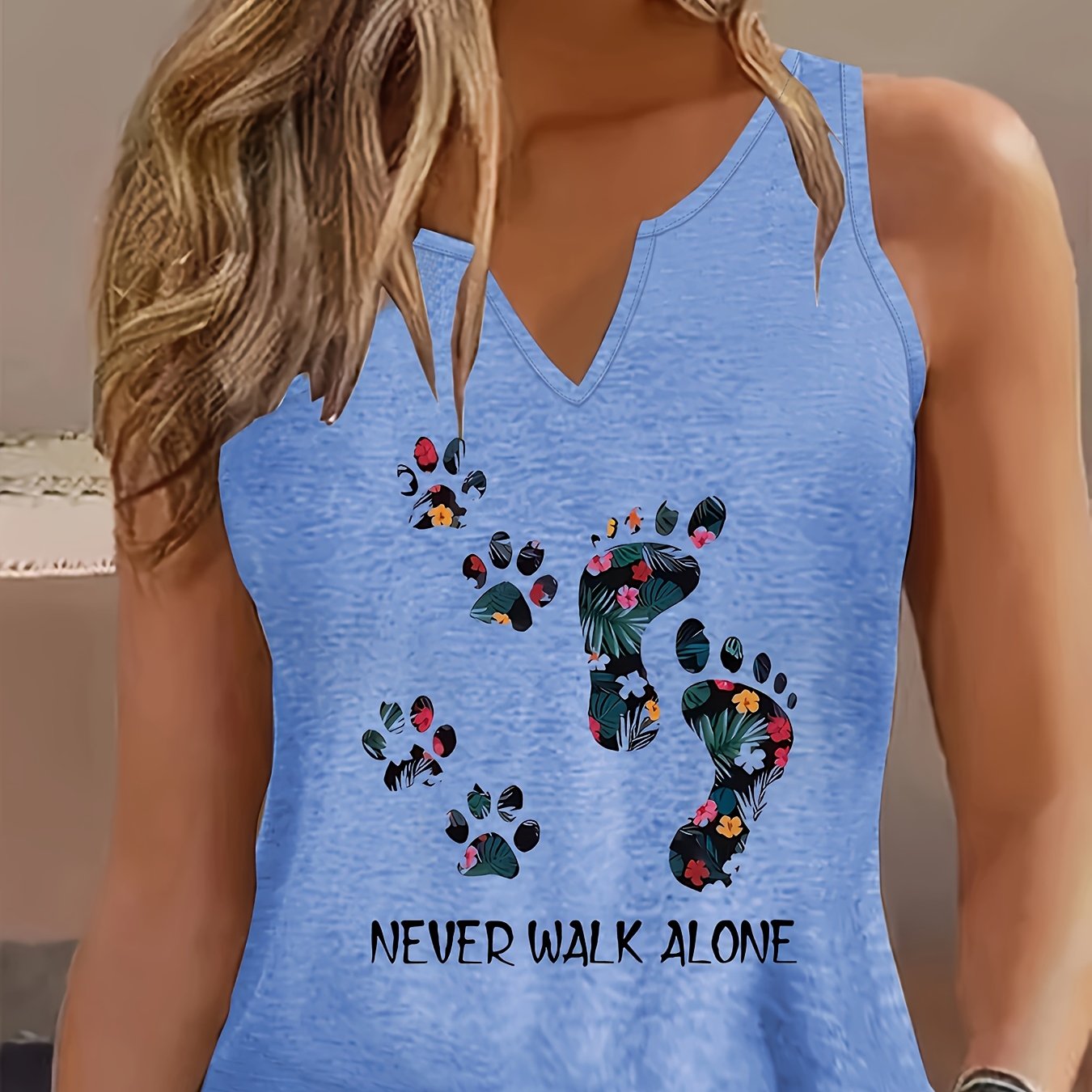 Women's Casual V-Neck Tank Top by Manufacturer Brand