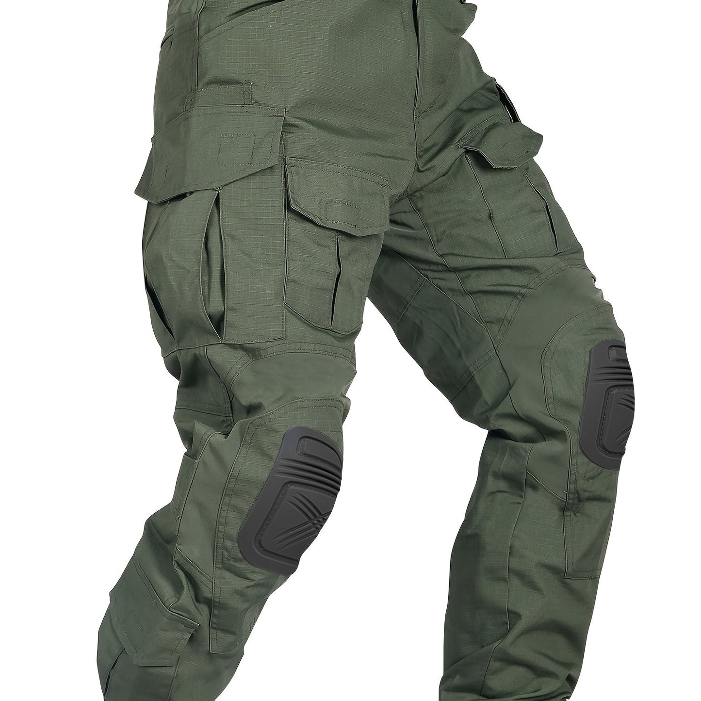Mens Camo Tactical Cargo Pants With Removable Knee Pads
