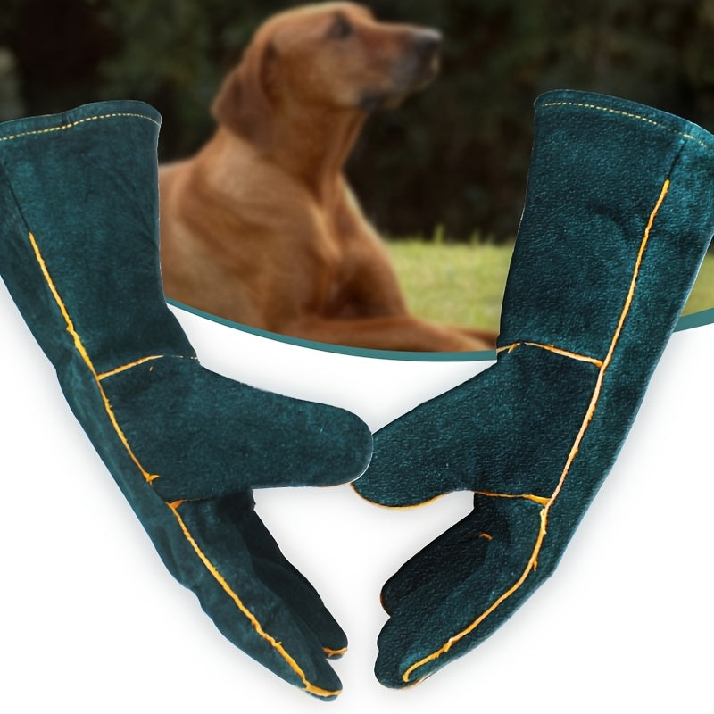Pet Grooming Gloves Bite Scratch Resistant For Dogs Cats