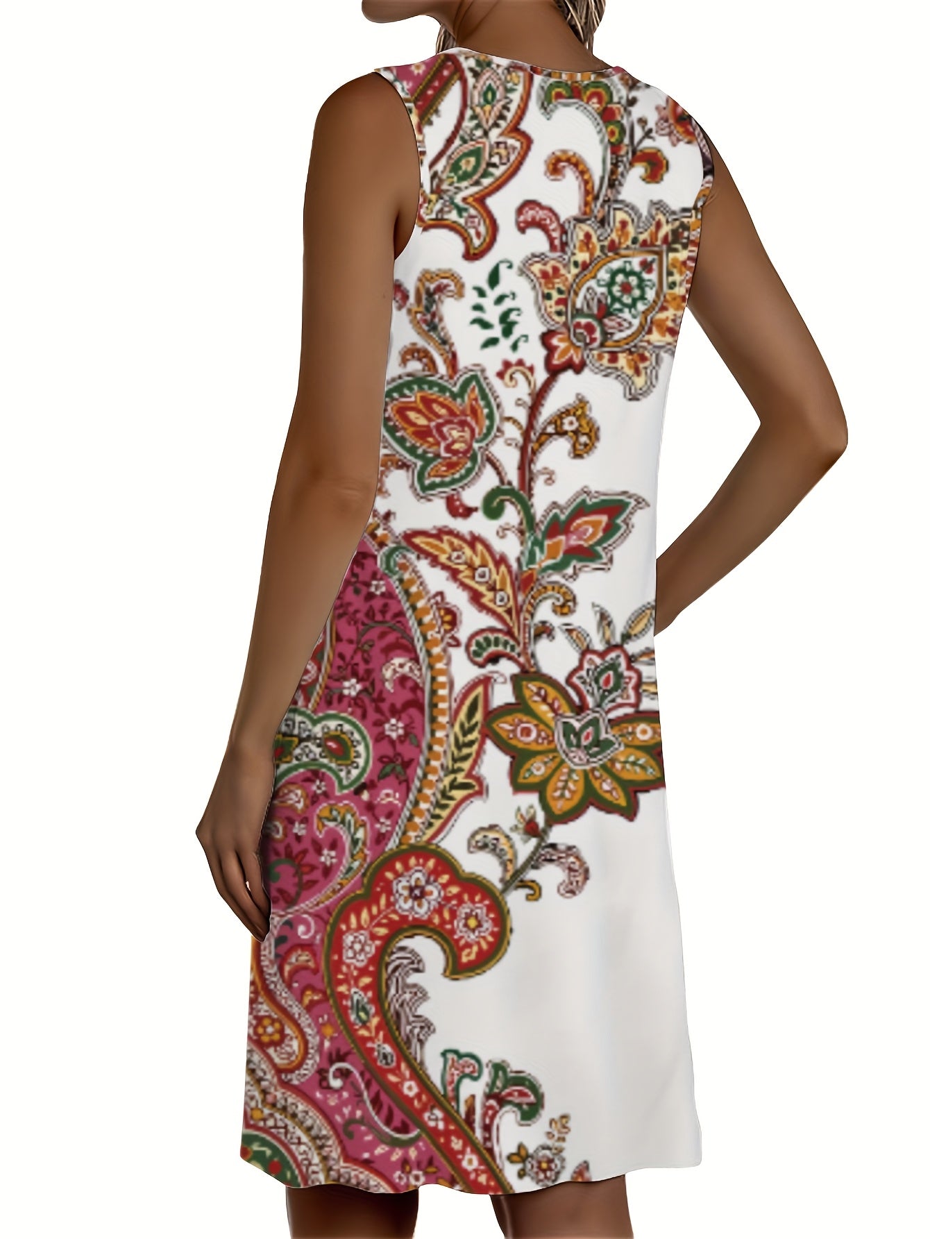 Women's Casual Paisley Print Dress by Brand Name