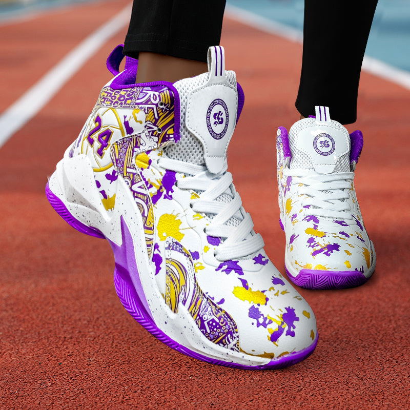 Whiskers Graffiti Basketball Sneakers Women Lightweight