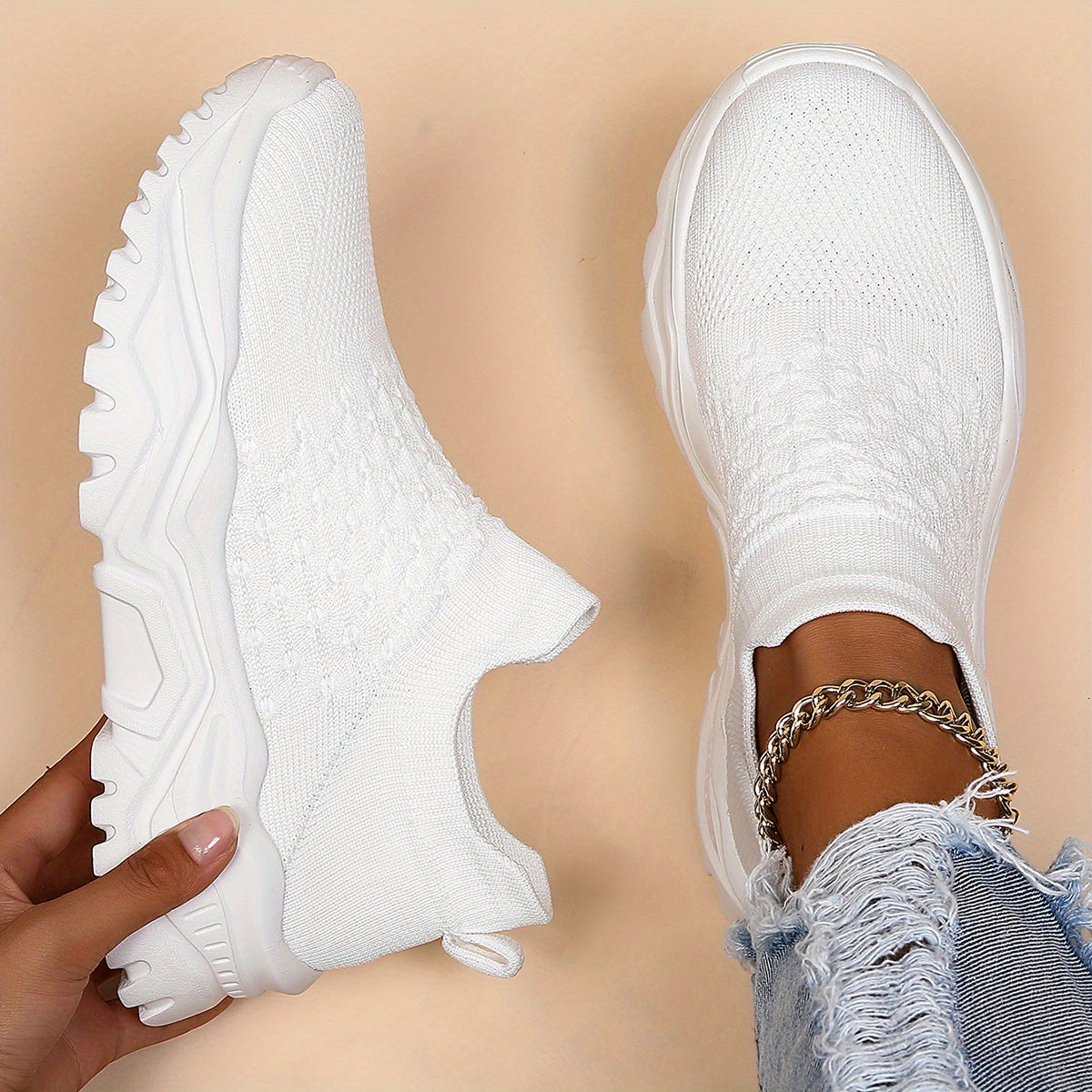 Whiskers, Workouts & Wears Breathable Slip-On Sneakers EVA