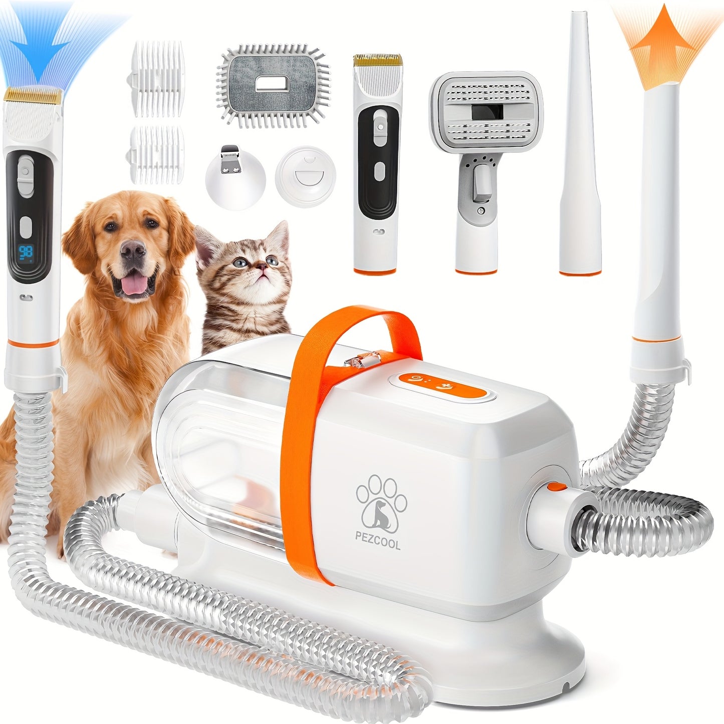 PetFusion 8 In 1 Dog Hair Grooming Vacuum Cleaner