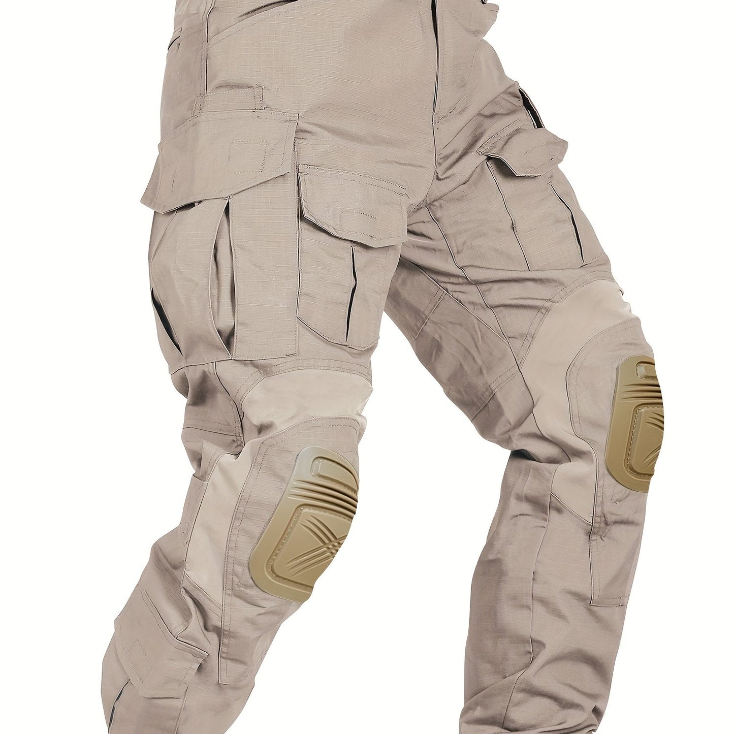 Mens Camo Tactical Cargo Pants With Removable Knee Pads