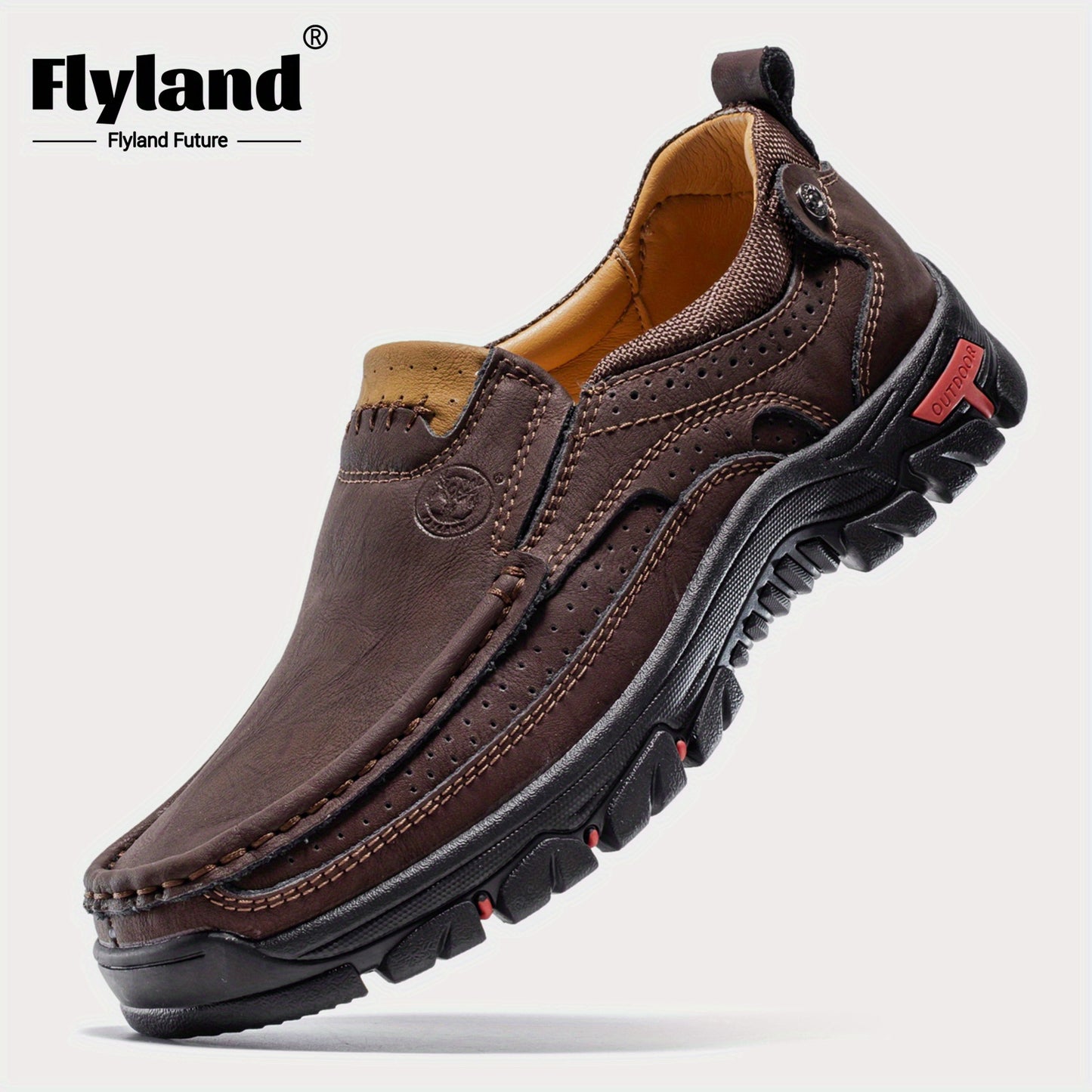FLYLAND Mens Original Handmade Casual Leather Loafers