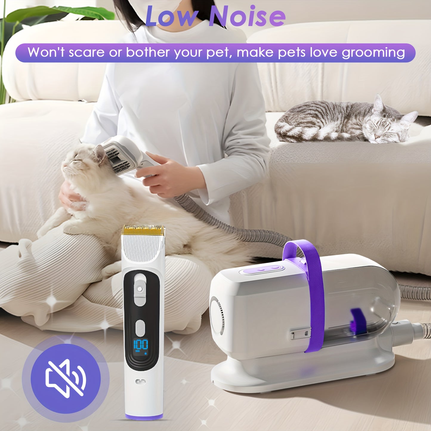 PetFusion 8 In 1 Dog Hair Grooming Vacuum Cleaner