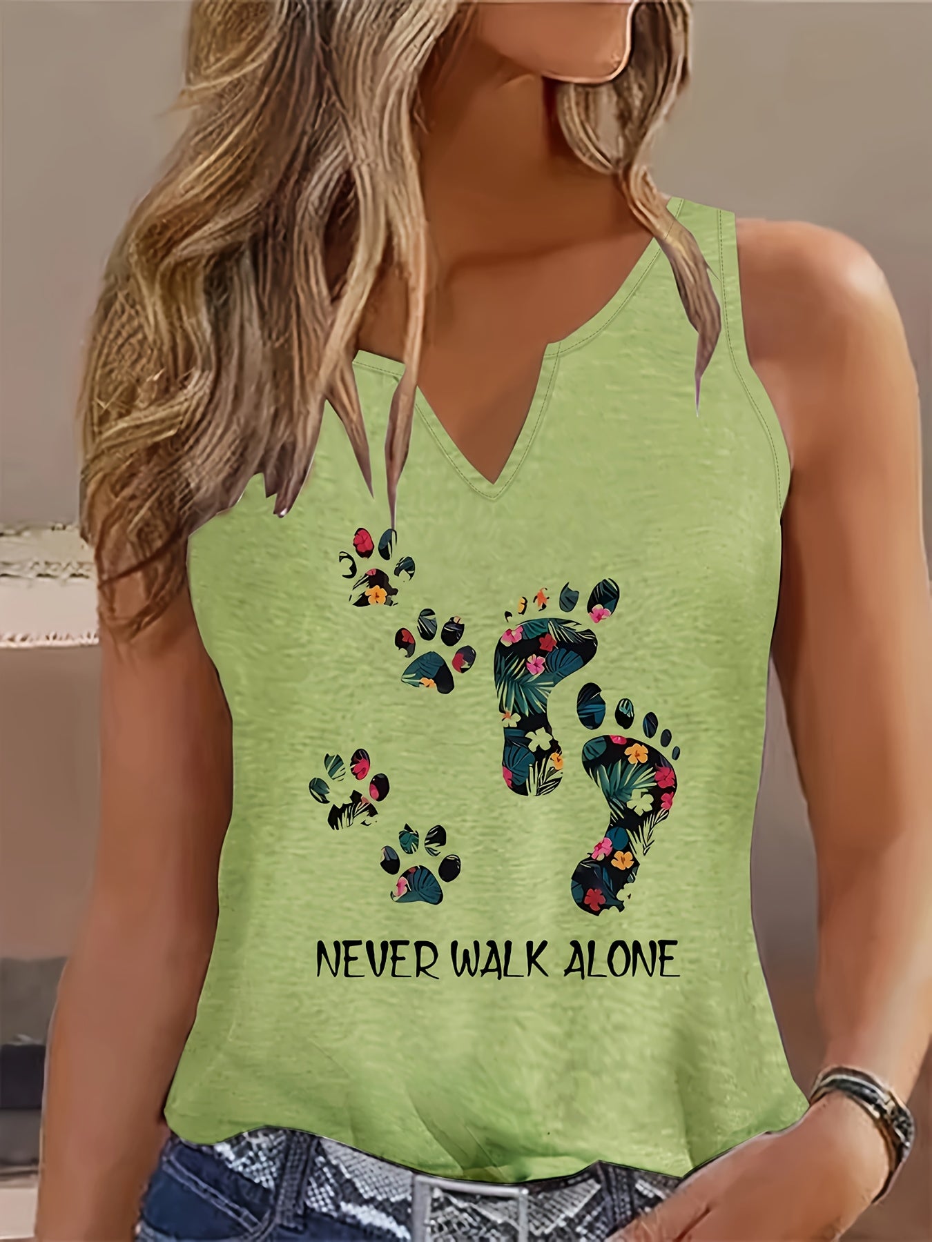 Women's Casual V-Neck Tank Top by Manufacturer Brand