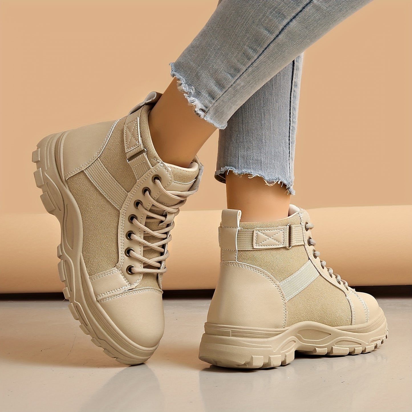 Whiskers Breathable Sneakers Womens Lace Up High Top Casual