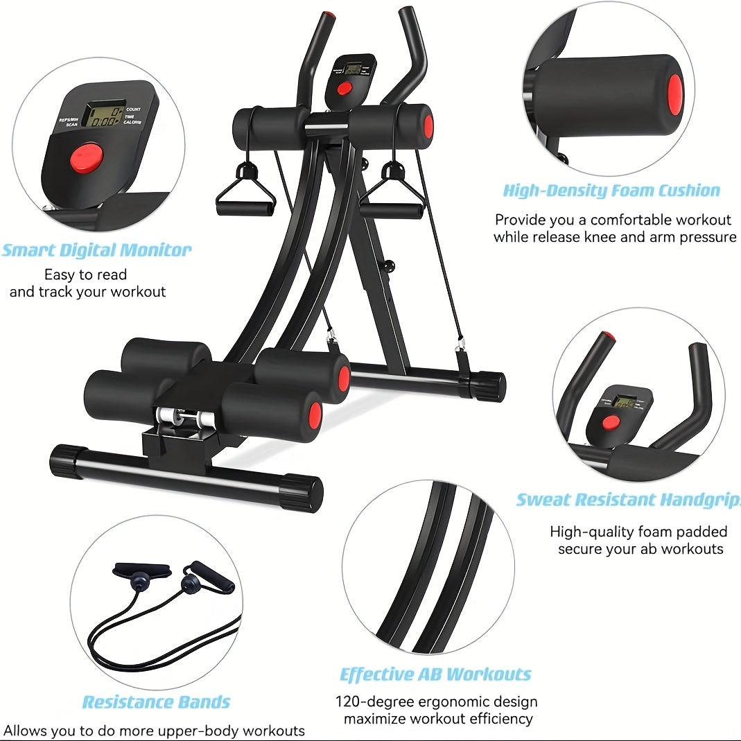 Single Track Fitness Ab Machine with Adjustable Height