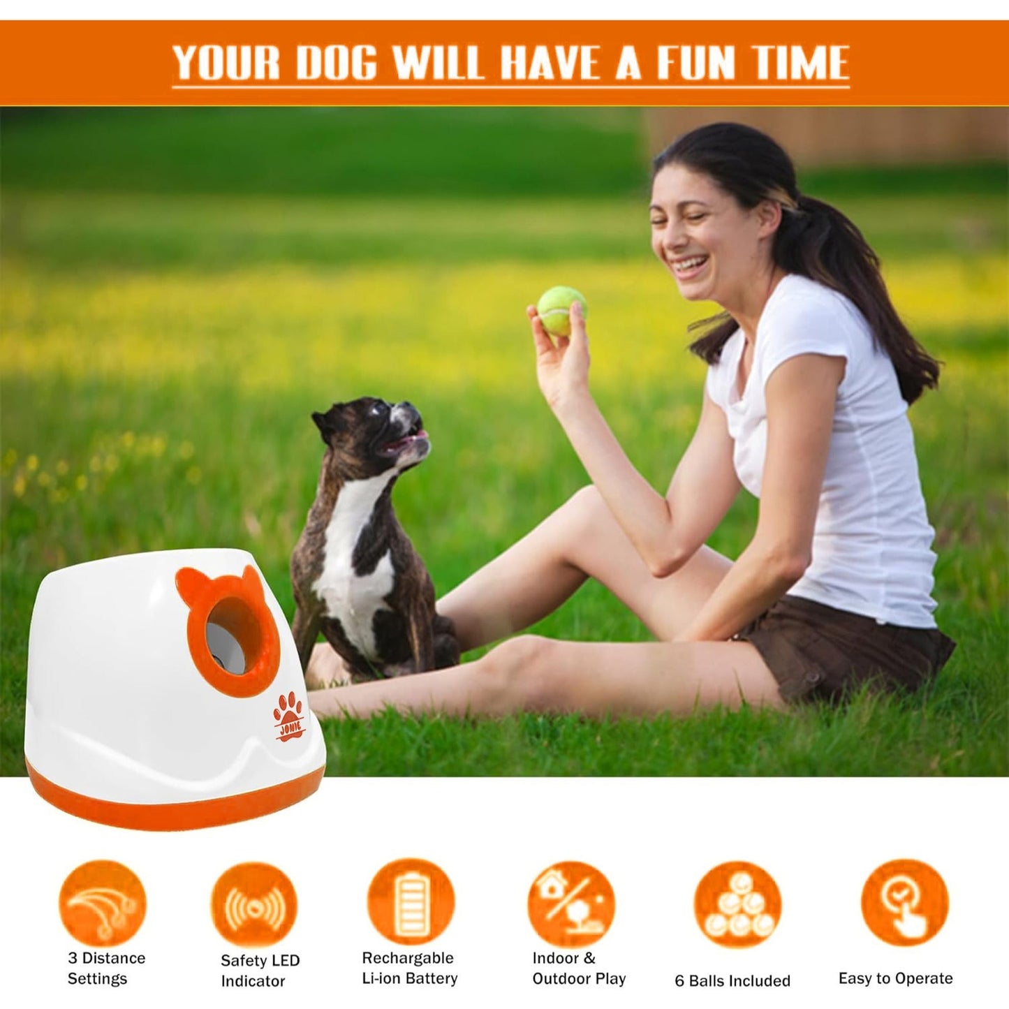 Vivicreate Automatic Dog Ball Launcher Interactive Toy