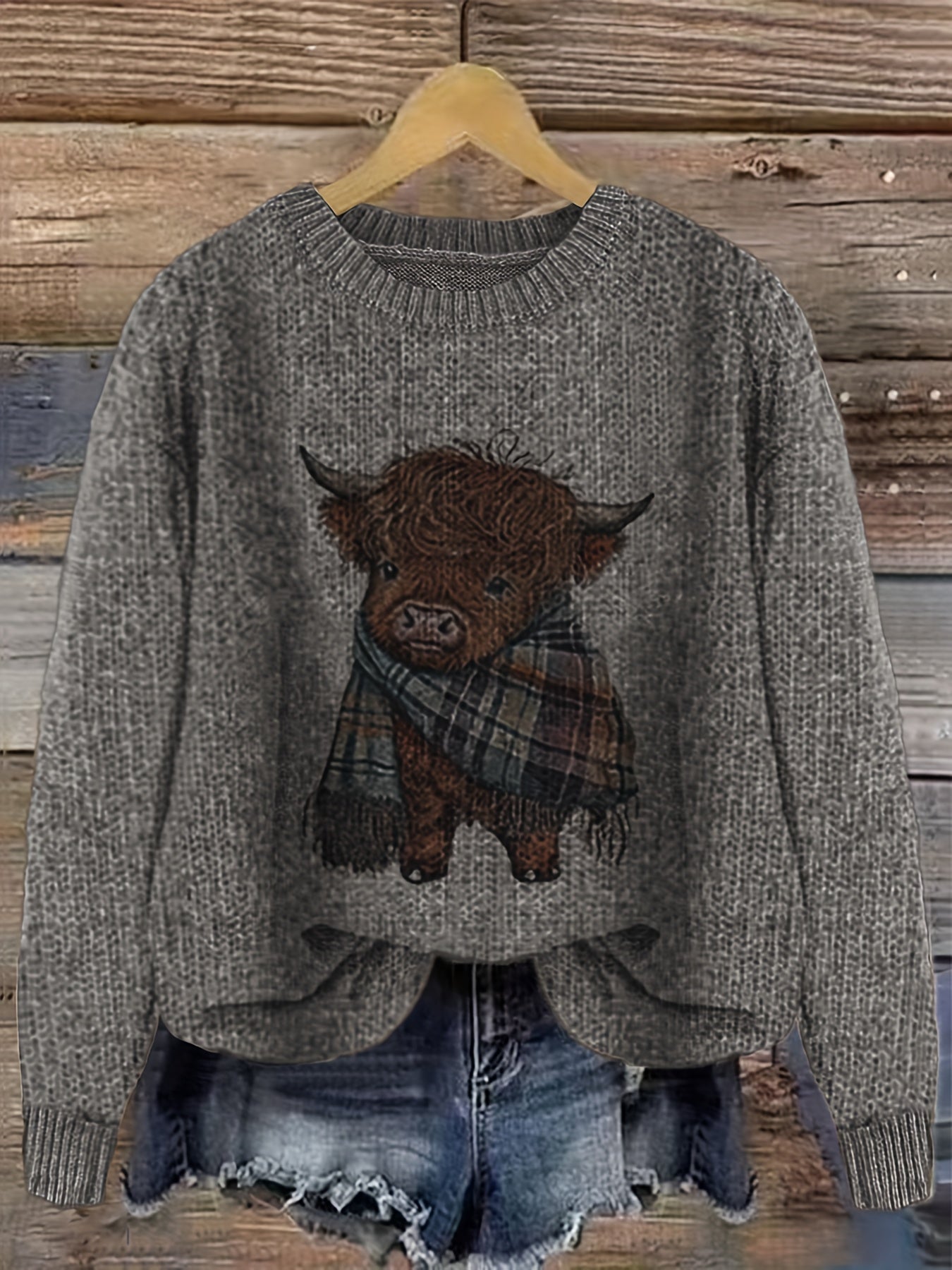 Cozy Color Block Pullover Sweater for Winter Wear Casual