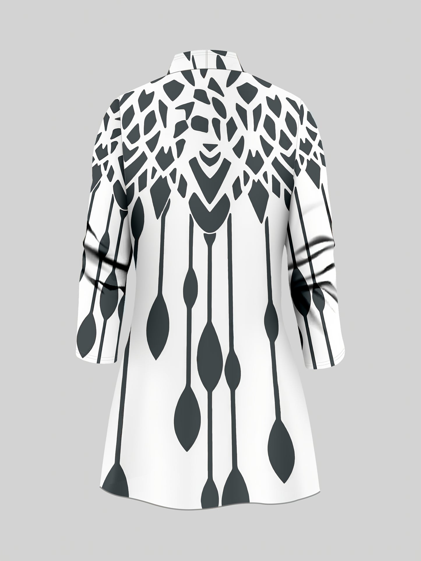 Easy Care Women's 3pcs Geometric Print Cardigan Set