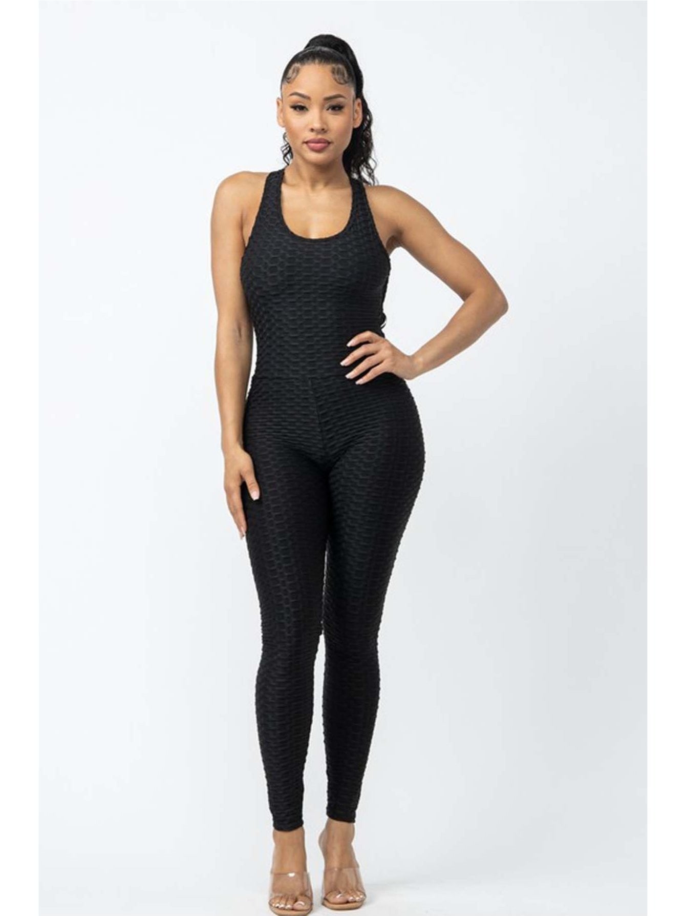 Women's Textured Scrunch Jumpsuit Set by Brand Name
