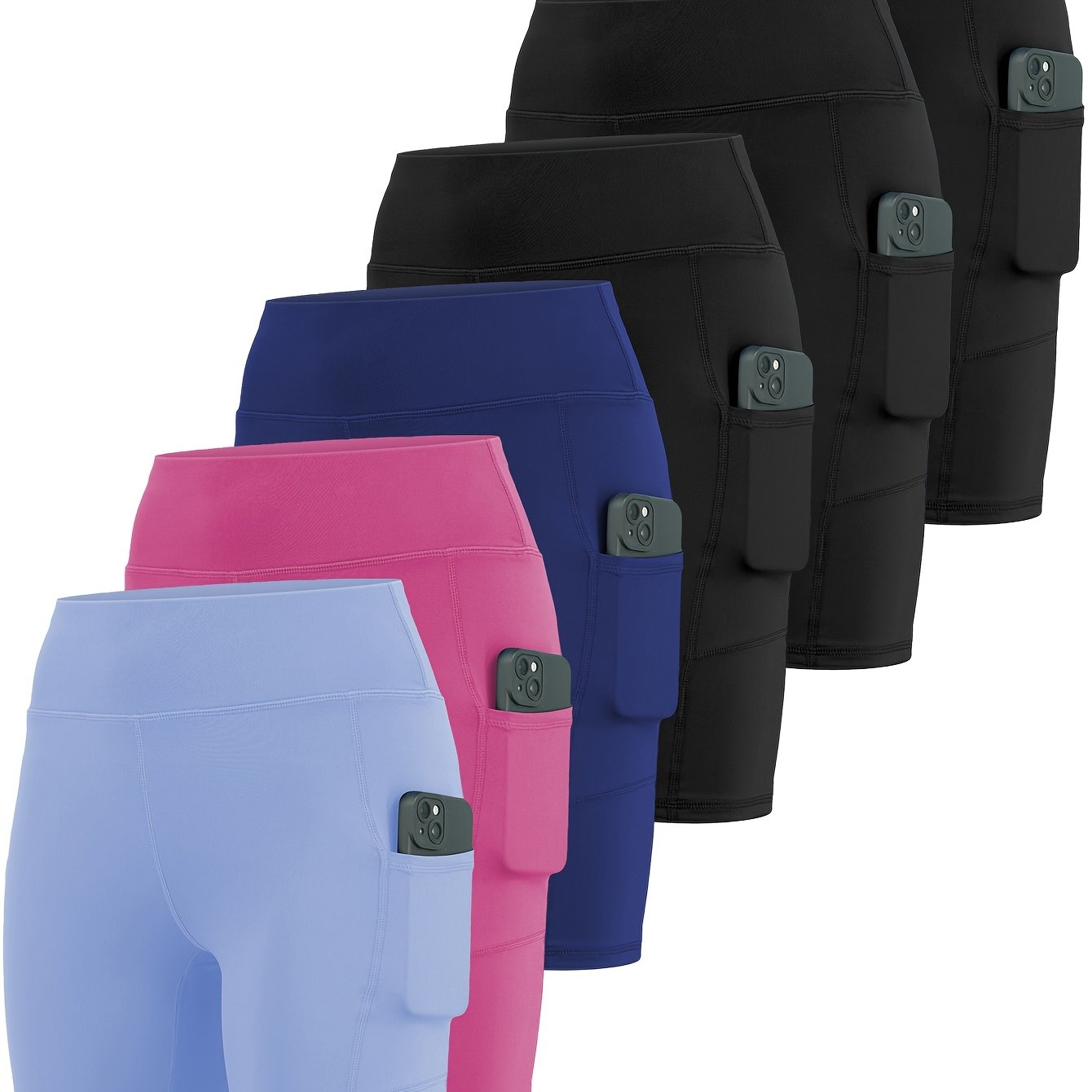 High Stretch Yoga Shorts 6 Pack by Brand Name