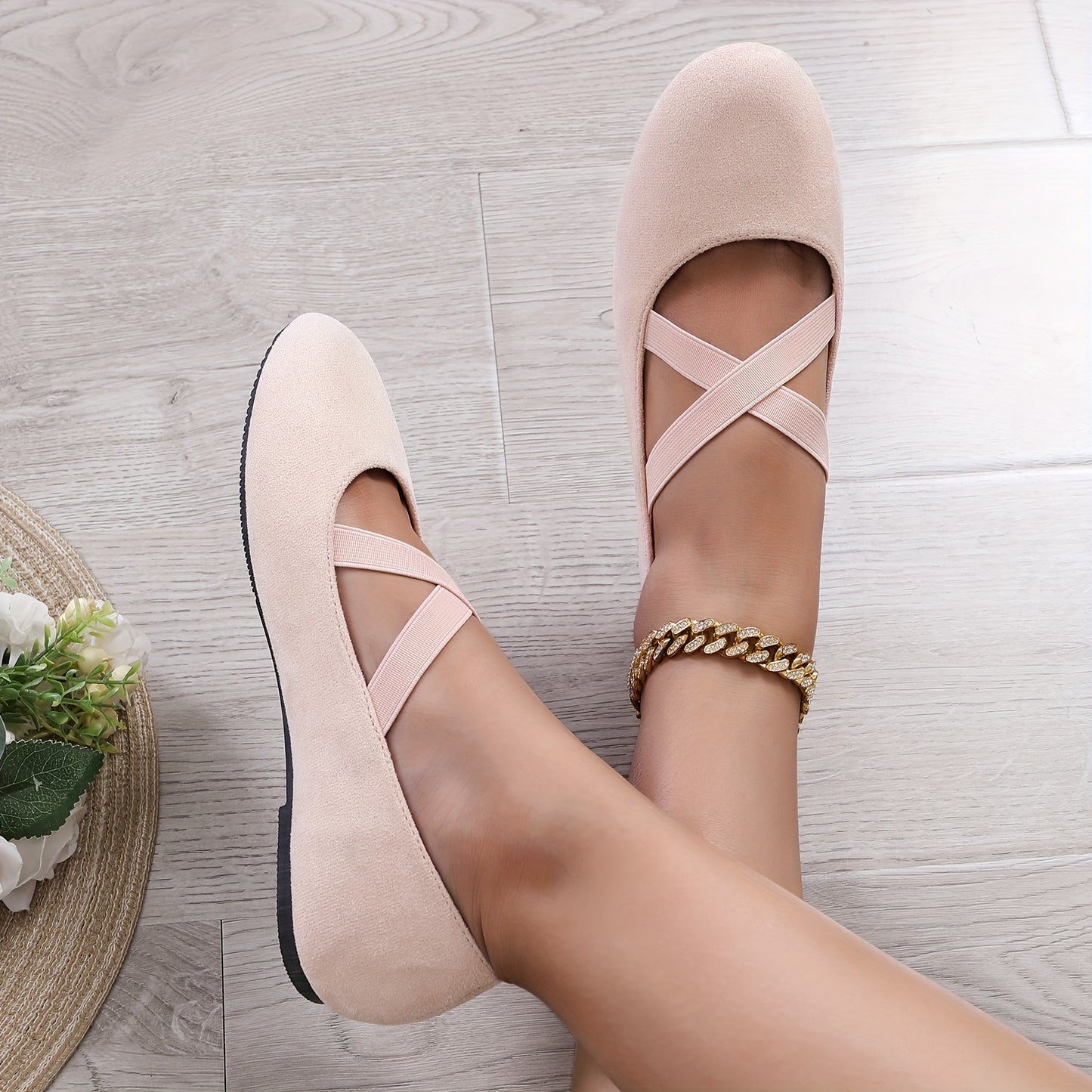 Ultra Comfortable Crisscross Ballet Flats Slip On Shoes