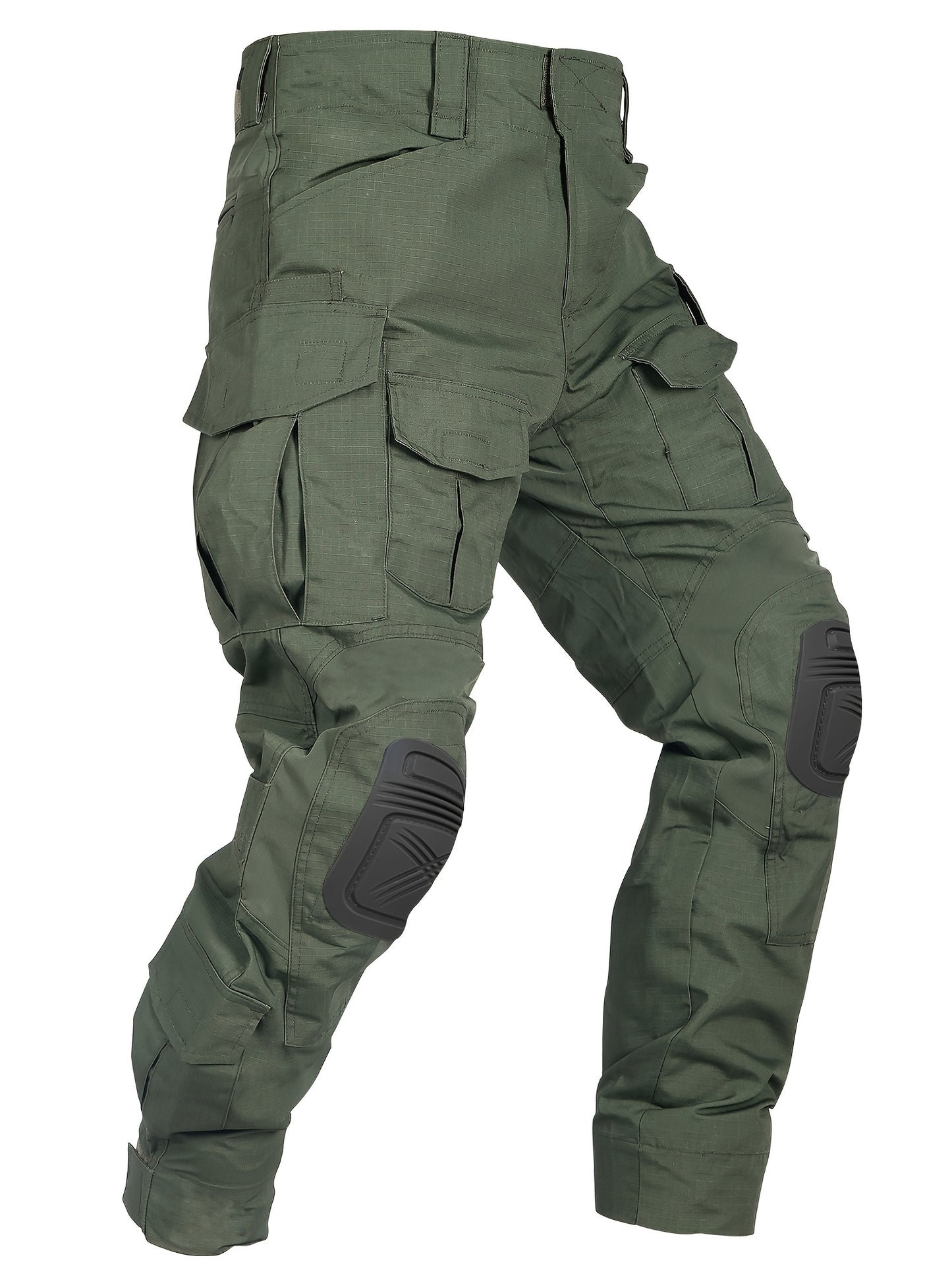 Mens Camo Tactical Cargo Pants With Removable Knee Pads