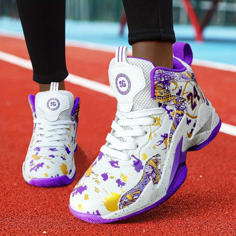 Whiskers Graffiti Basketball Sneakers Women Lightweight