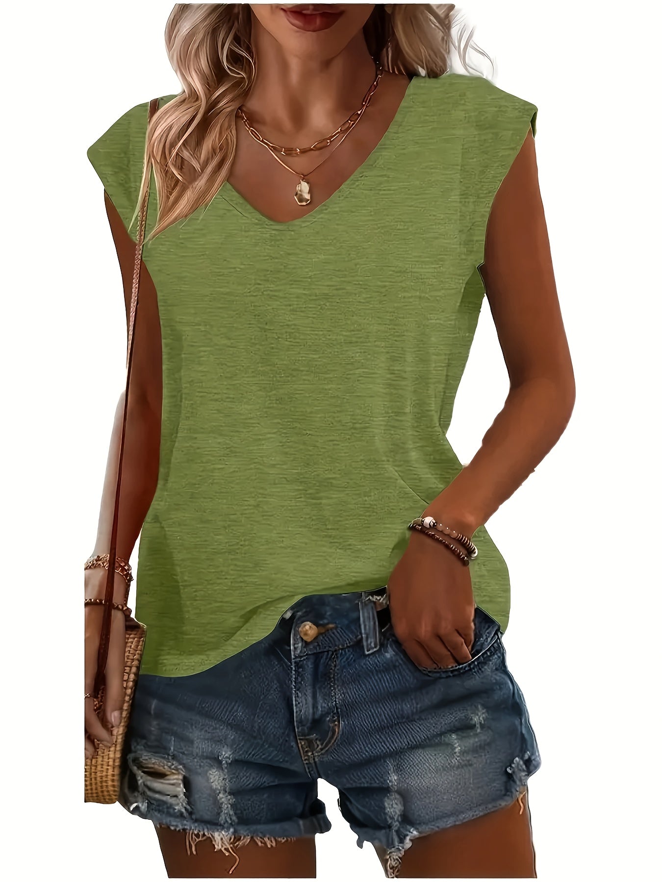 Sinhoon Women's V-Neck T-Shirts 5pcs Casual Fashion Set
