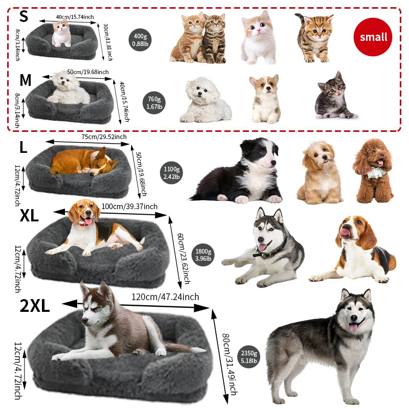 Jiangsu Thickened Orthopedic Dog Bed Plush Cover Washable
