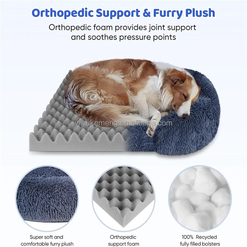 Jiangsu Thickened Orthopedic Dog Bed Plush Cover Washable