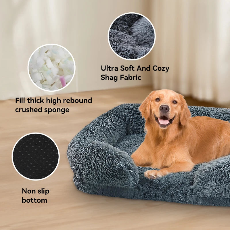 Jiangsu Thickened Orthopedic Dog Bed Plush Cover Washable