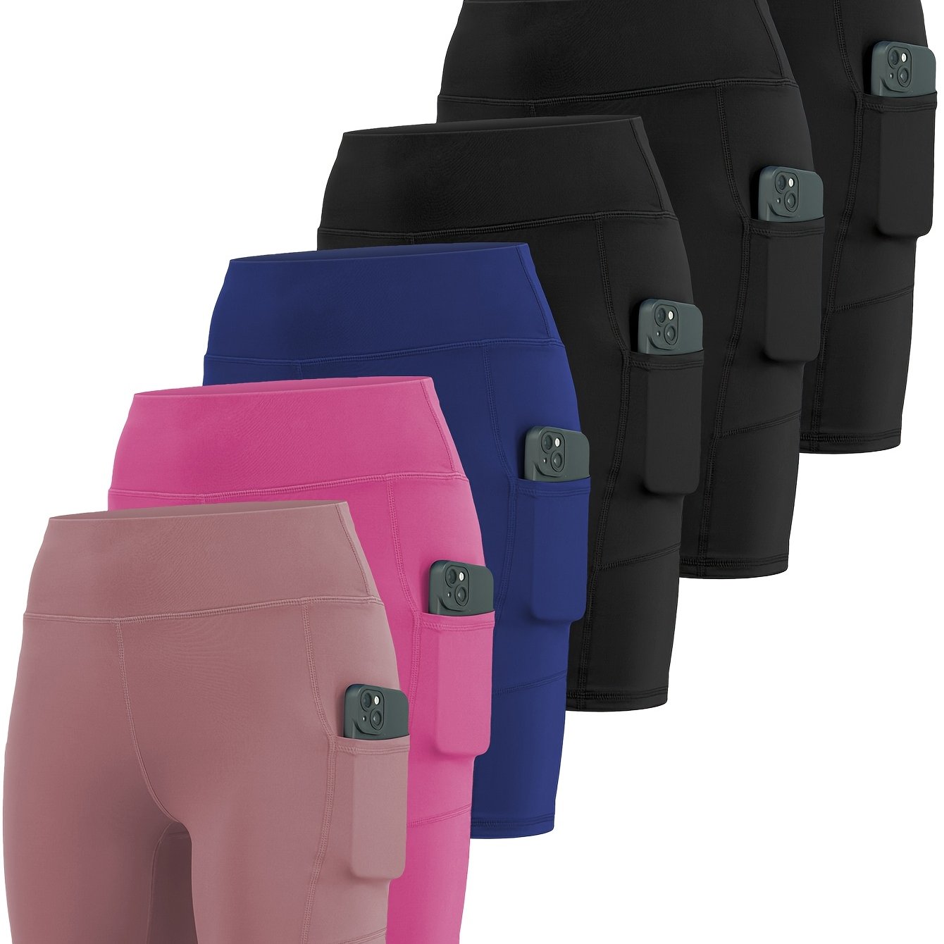 High Stretch Yoga Shorts 6 Pack by Brand Name