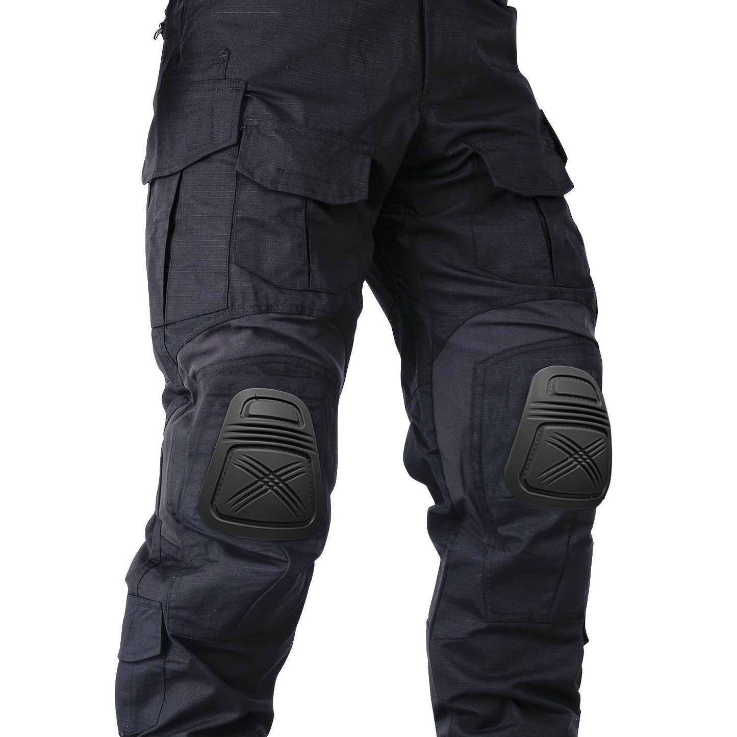 Mens Camo Tactical Cargo Pants With Removable Knee Pads