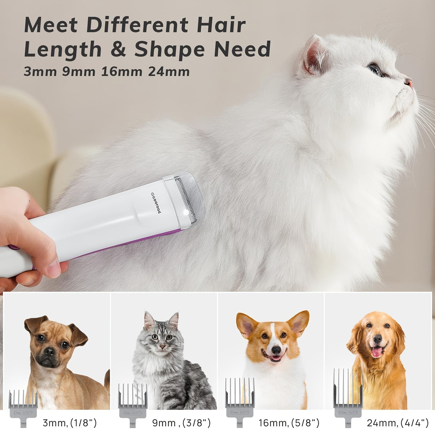 Dog Vacuum Brush For Shedding Grooming By Pog