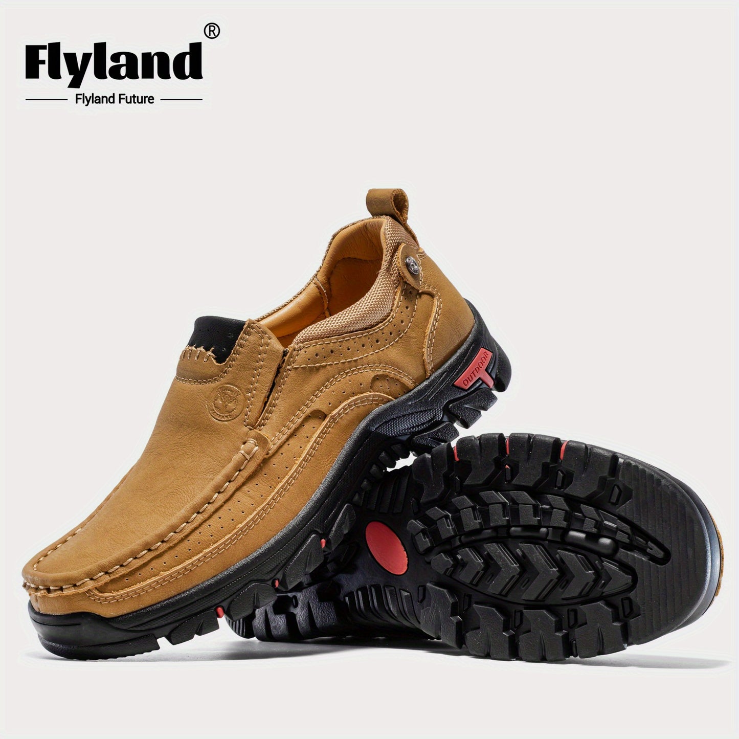 FLYLAND Mens Original Handmade Casual Leather Loafers