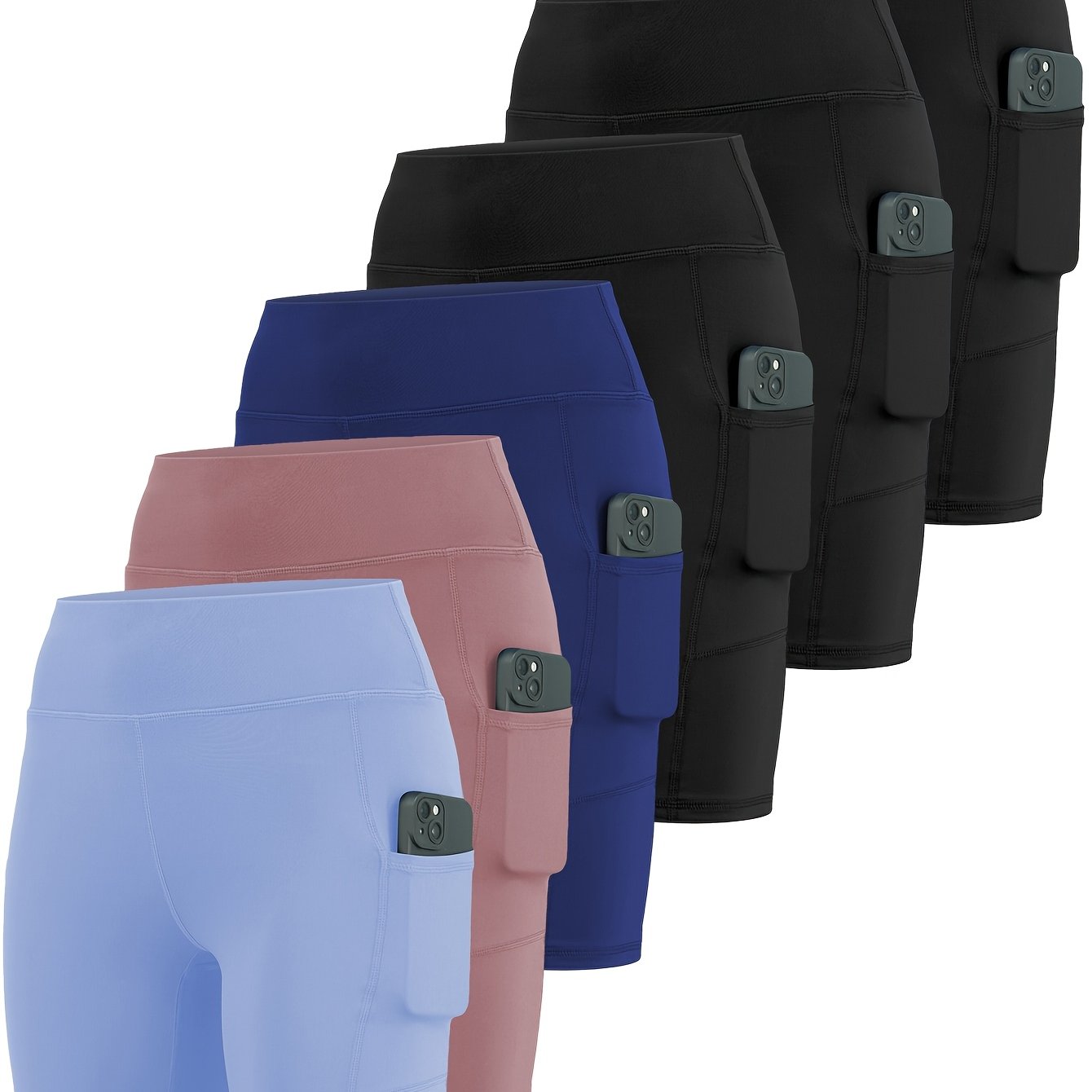 High Stretch Yoga Shorts 6 Pack by Brand Name
