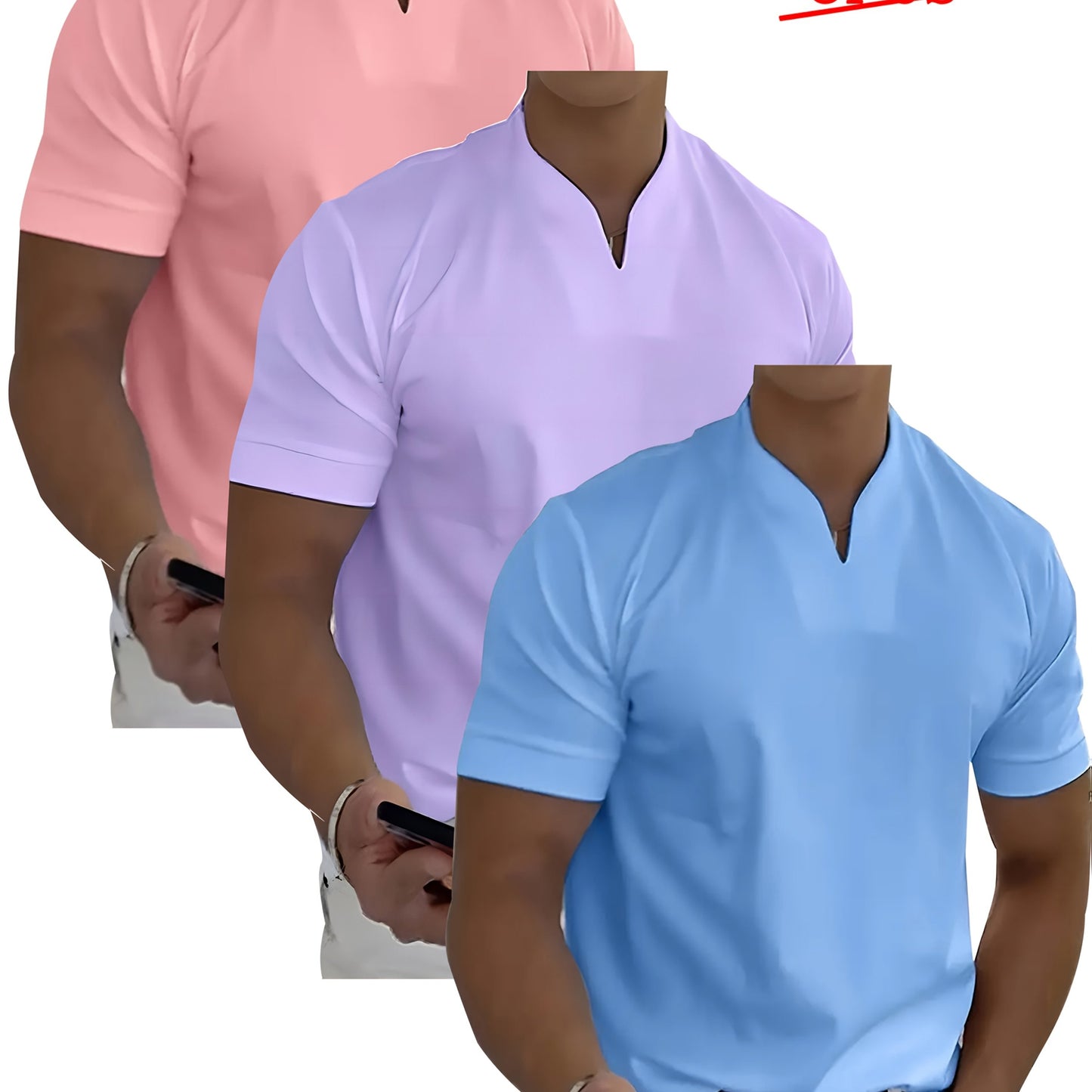Summer Sports Tees Men Lightweight Short Sleeve Tops
