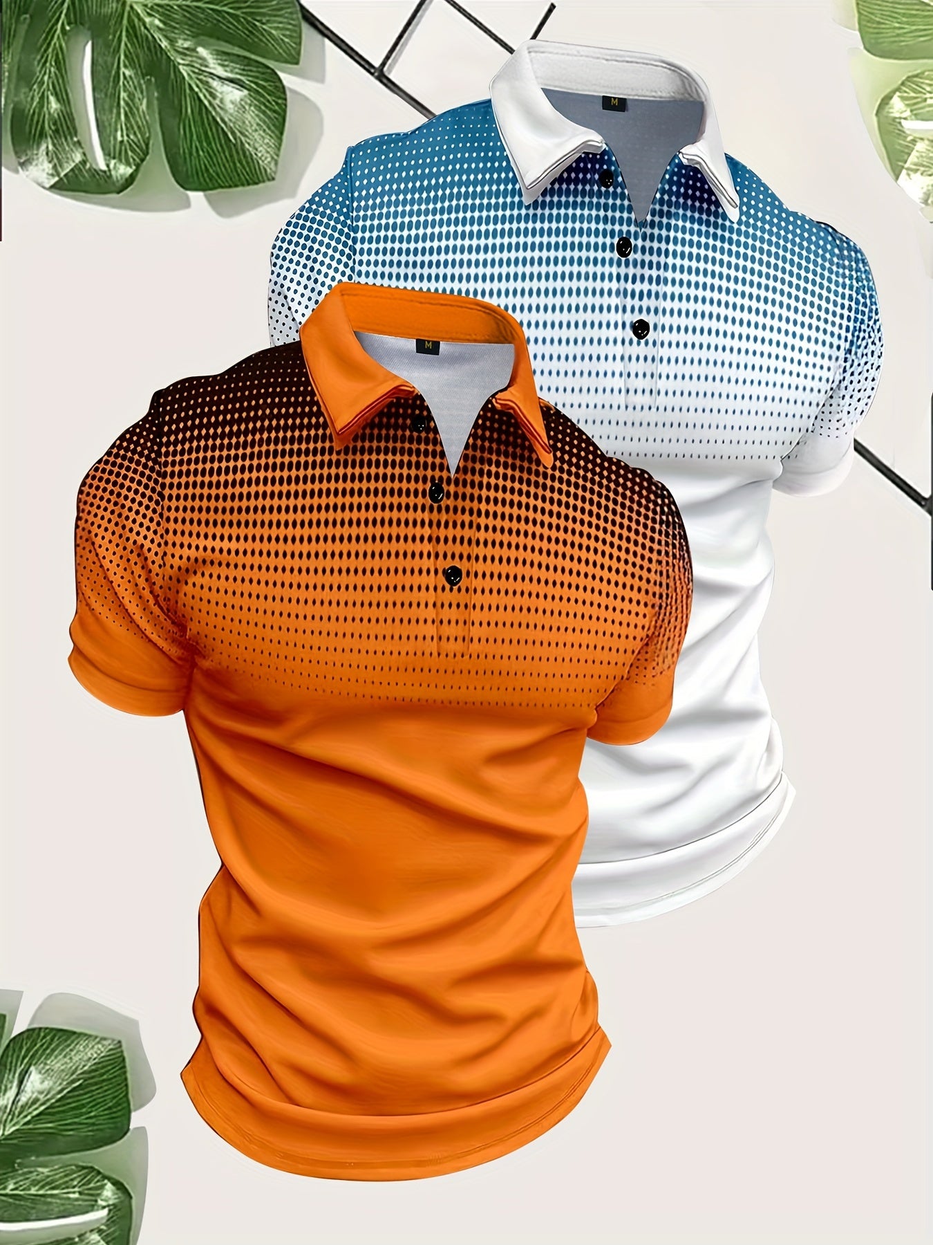 Whiskers Workouts And Wears Mens Lapel Gradient Golf Shirt