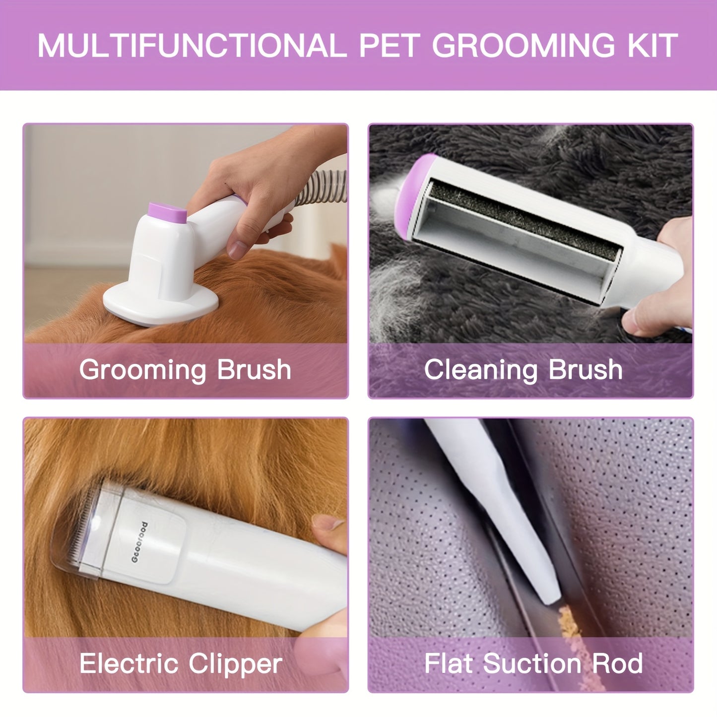 Dog Vacuum Brush For Shedding Grooming By Pog
