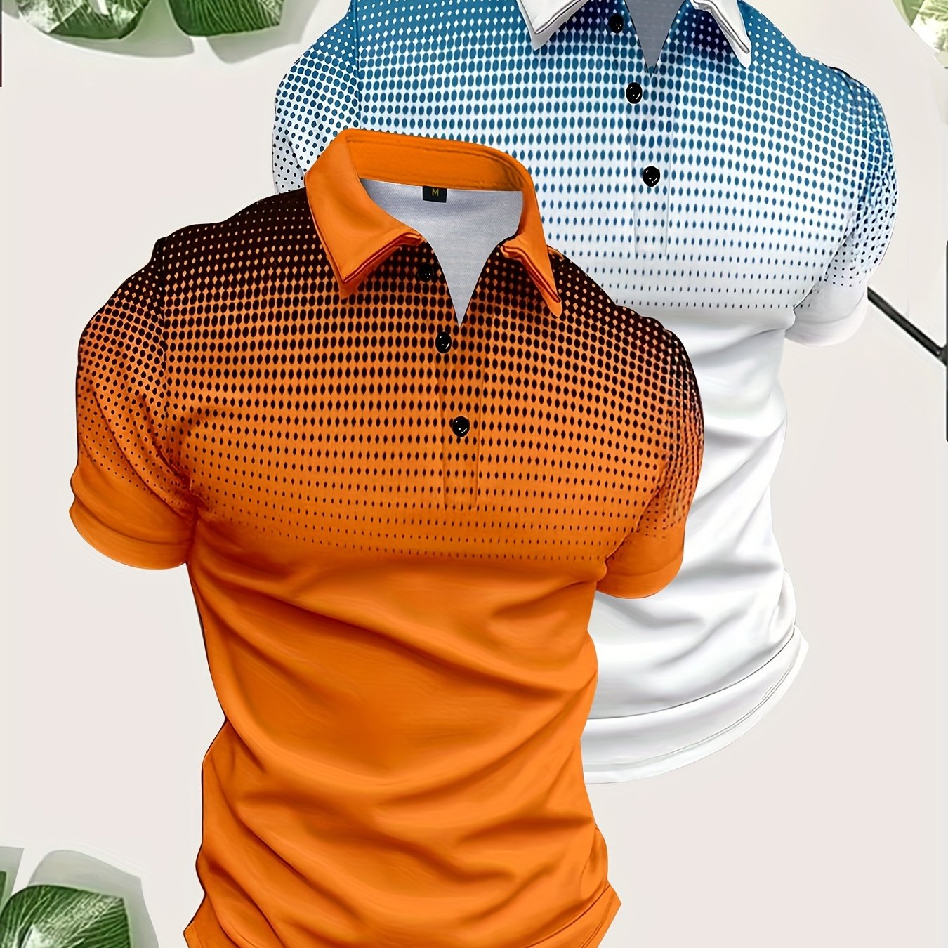 Whiskers Workouts And Wears Mens Lapel Gradient Golf Shirt