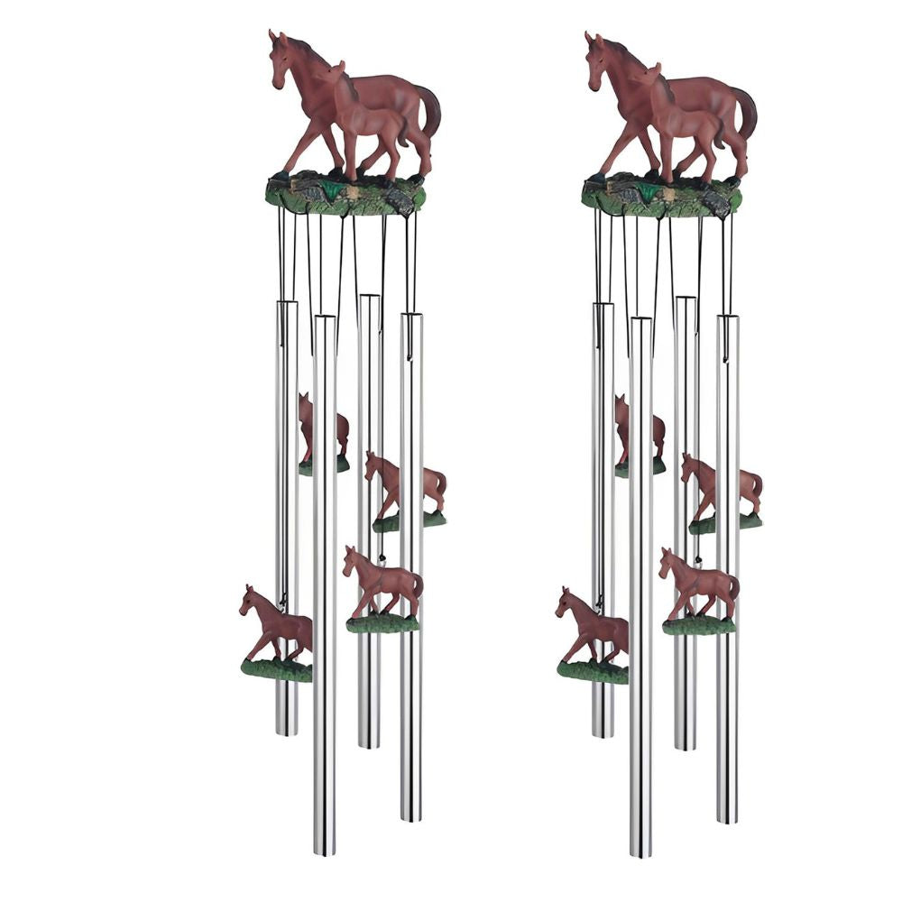 Horse and Foal Wind Chime Sculpture by Unique Decor