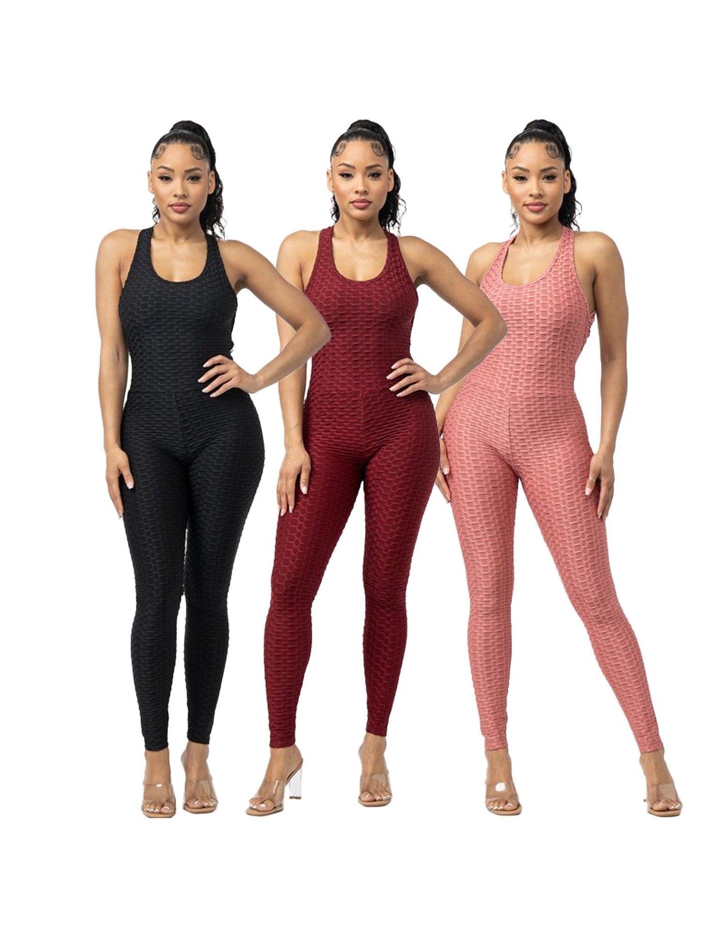 Women's Textured Scrunch Jumpsuit Set by Brand Name