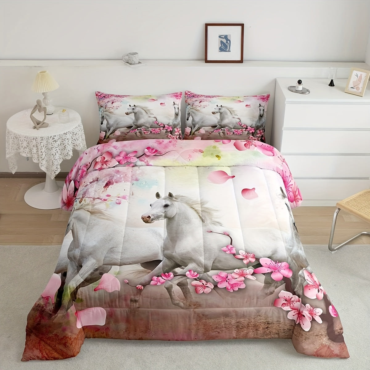 3D Horse Comforter Set by Wild Animal Horse Quilts