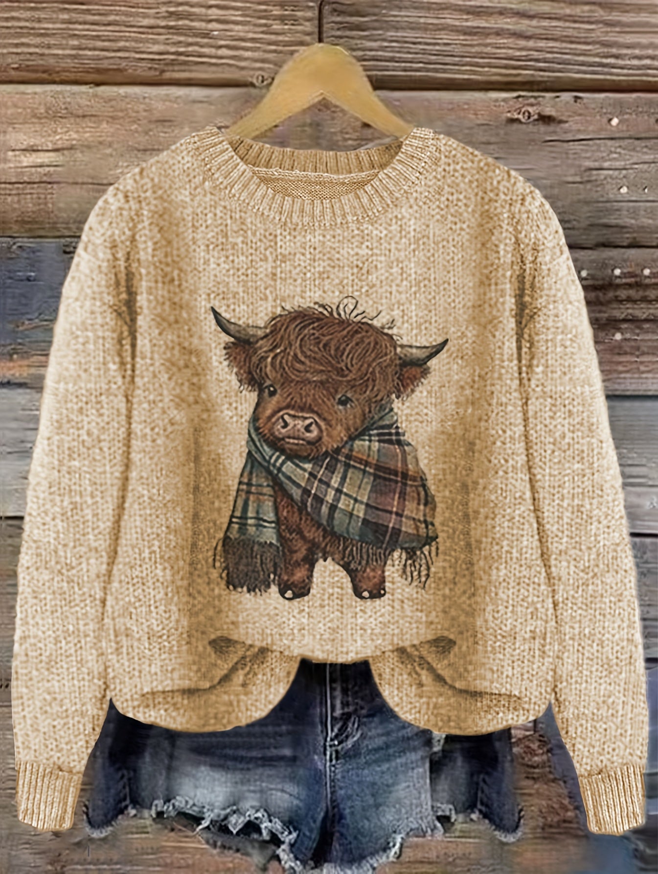 Cozy Color Block Pullover Sweater for Winter Wear Casual