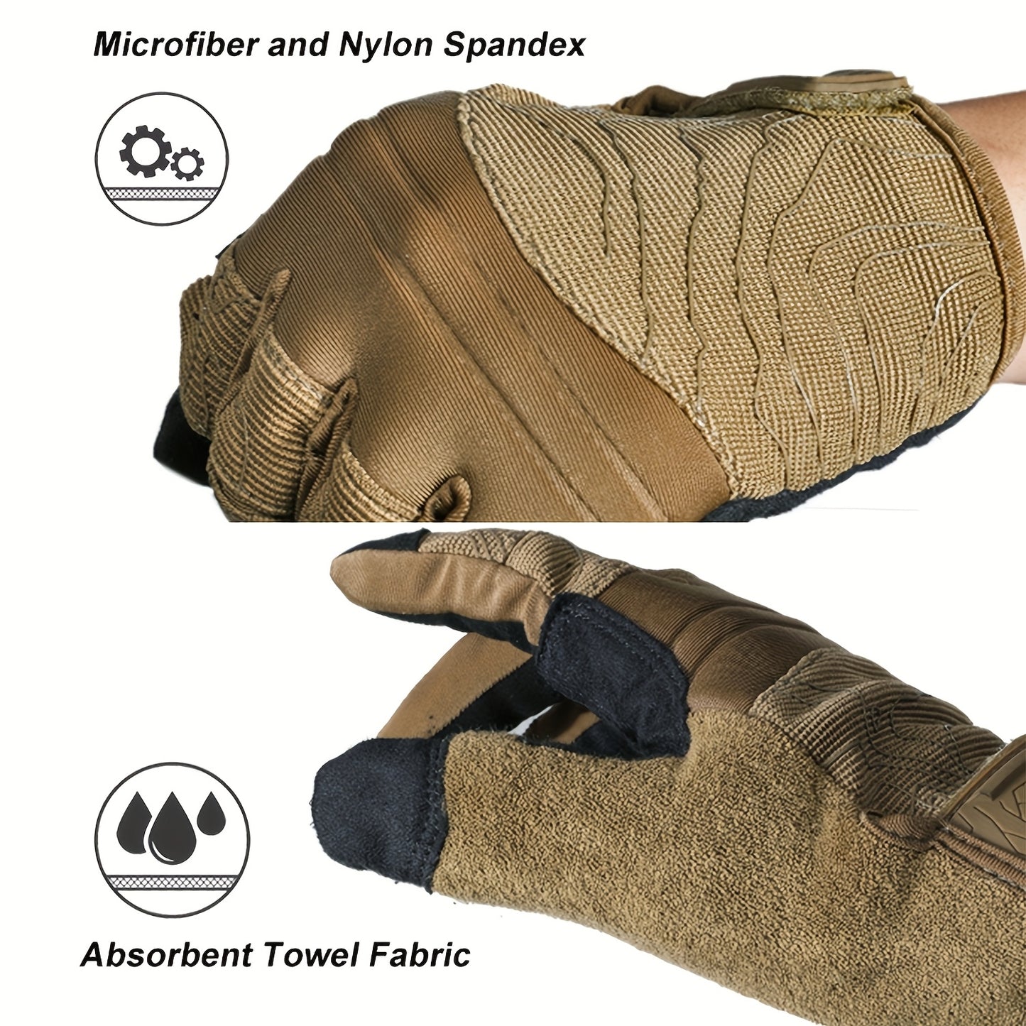 GUMAO Full-Finger Touchscreen Gloves Lightweight Closure