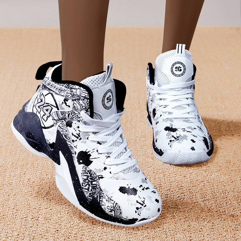 Whiskers Graffiti Basketball Sneakers Women Lightweight