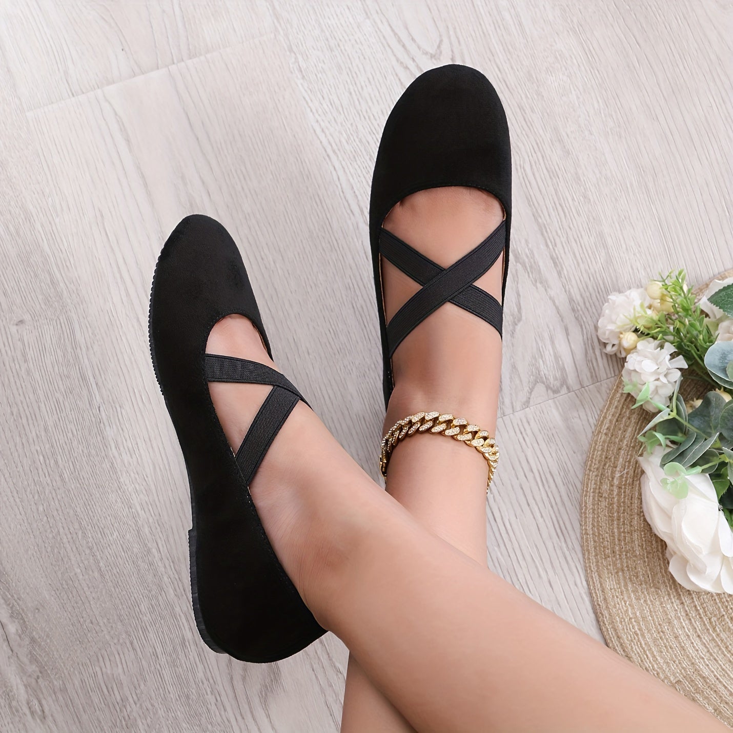 Ultra Comfortable Crisscross Ballet Flats Slip On Shoes