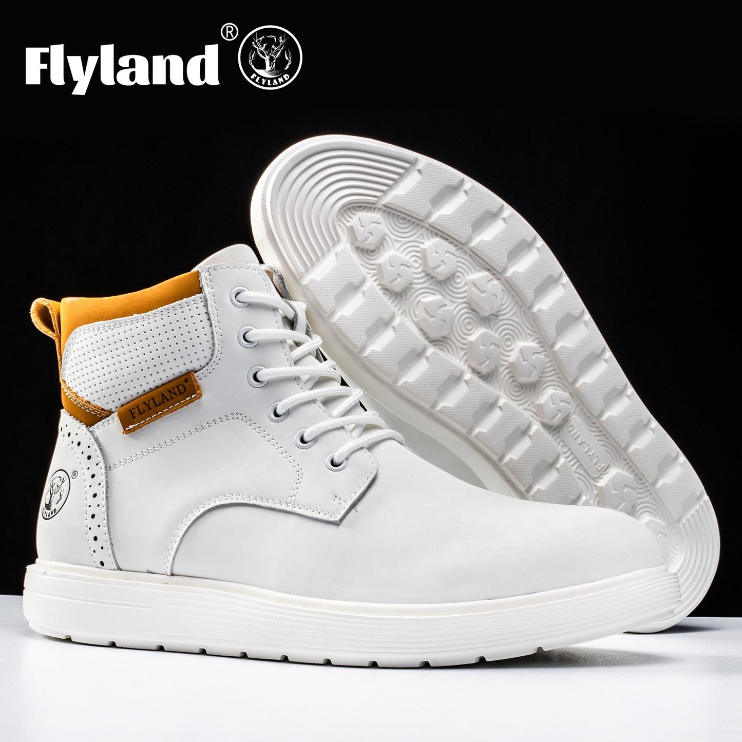 Flyland F2418 Men's Premium Genuine Leather Chukka Boots