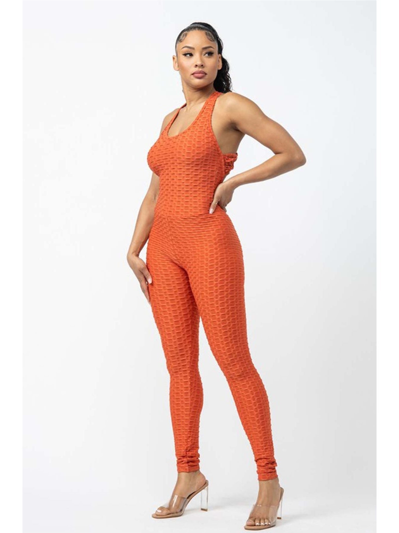 Women's Textured Scrunch Jumpsuit Set by Brand Name