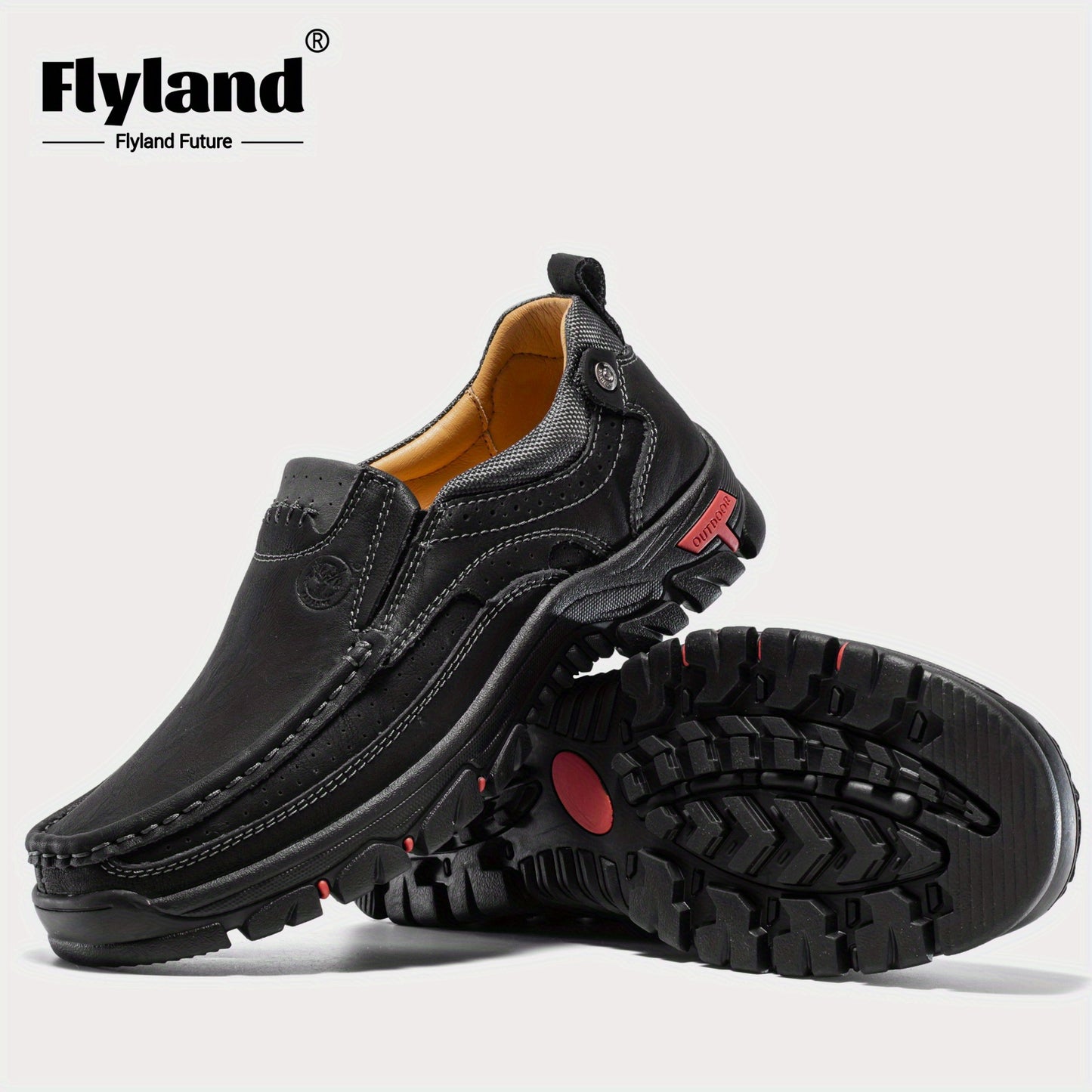FLYLAND Mens Original Handmade Casual Leather Loafers